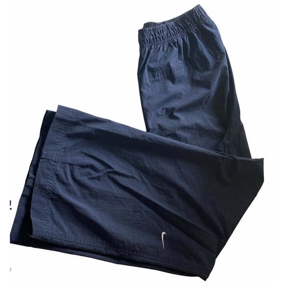 Nike Vtg Athletic Nylon Pants Sz XL blue - Picture 1 of 10